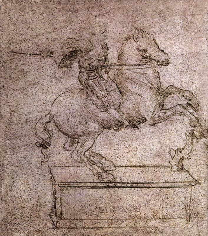 LEONARDO da Vinci Study fur the Sforza-Reiterstandbild Germany oil painting art